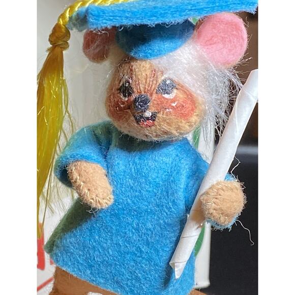 Annalee 3" GRADUATE Mouse With Blue Gown Vintage 1997 Doll In Box Home Decor - Picture 4 of 5